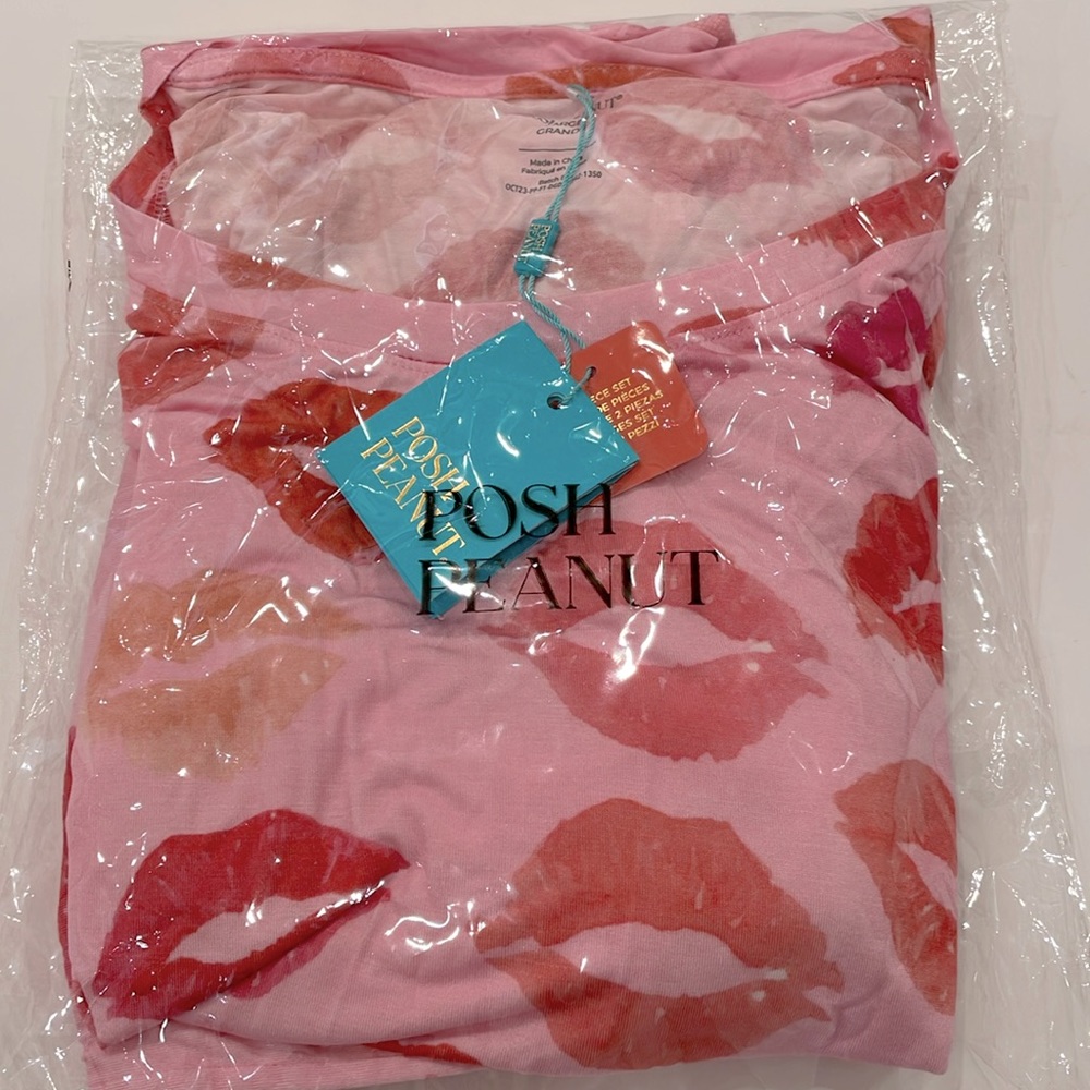 Posh peanut Isabela women’s short sleeve and shorts pajama set size Large NWT - Picture 2 of 4